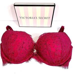 VS DREAM ANGELS LACE, VELVET JEWELED PLUM PU 32D